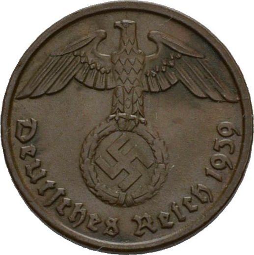 Reverse 2 Reichspfennig 1939 D "Type 1936-1940" -  Coin Value - Germany, Third Reich