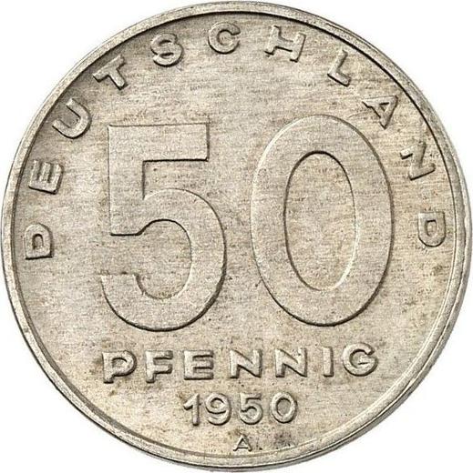 Obverse 50 Pfennig 1950 A Copper-nickel Pattern -  Coin Value - Germany, GDR