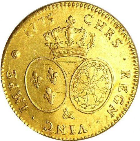Reverse Double Louis d'Or 1775 & - Gold Coin Value - France, Louis XVI
