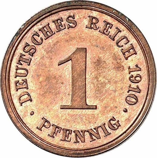 Obverse 1 Pfennig 1910 E "Type 1890-1916" -  Coin Value - Germany, German Empire