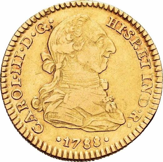 Avers 2 Escudos 1788 Mo FM - Goldmünze Wert - Mexiko, Karl III
