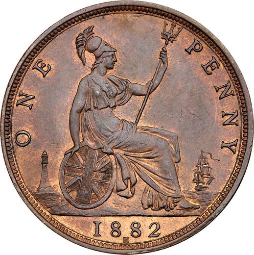 Rewers monety - 1 pens 1882 H "Typ 1860-1894" - cena  monety - Wielka Brytania, Wiktoria