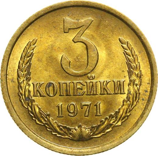 Reverse 3 Kopeks 1971 -  Coin Value - Russia, Soviet Union - USSR