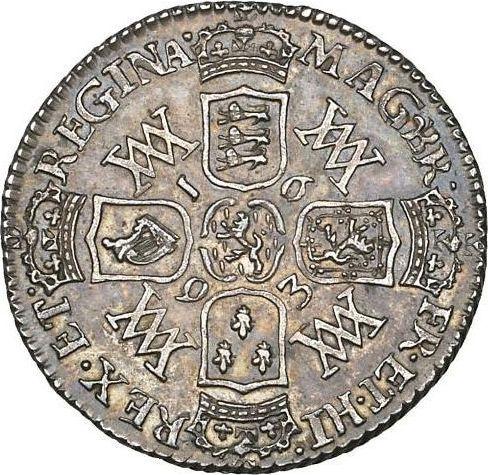 Reverse Sixpence 1693 - Silver Coin Value - United Kingdom, William III and Mary II