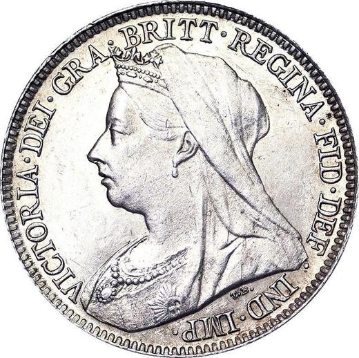 Obverse Sixpence 1895 TB - Silver Coin Value - United Kingdom, Victoria