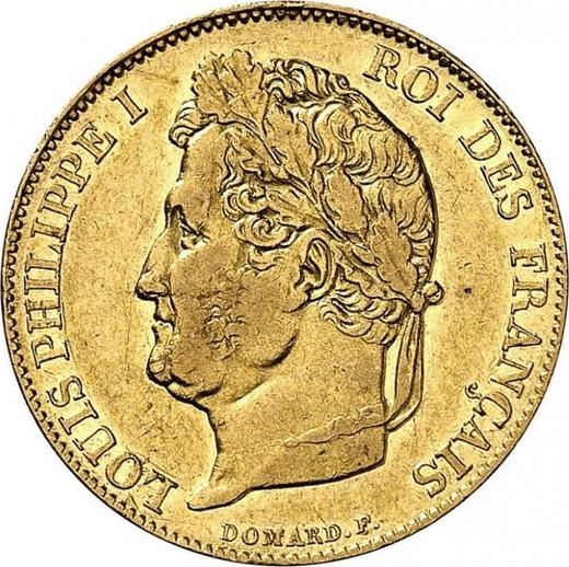 Obverse 20 Francs 1832 B "Type 1832-1848" - Gold Coin Value - France, Louis Philippe I