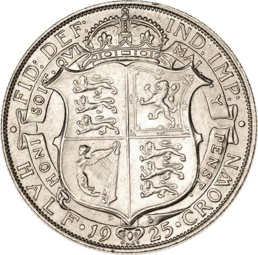 Реверс монеты - 1/2 кроны (Полукрона) 1925 года - цена серебряной монеты - Великобритания, Георг V