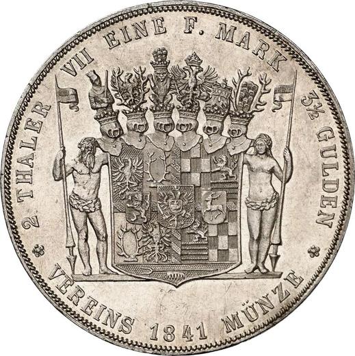 Rewers monety - Dwutalar 1841 A - cena srebrnej monety - Schwarzburg-Sondershausen, Ginter Fryderyk Karol II