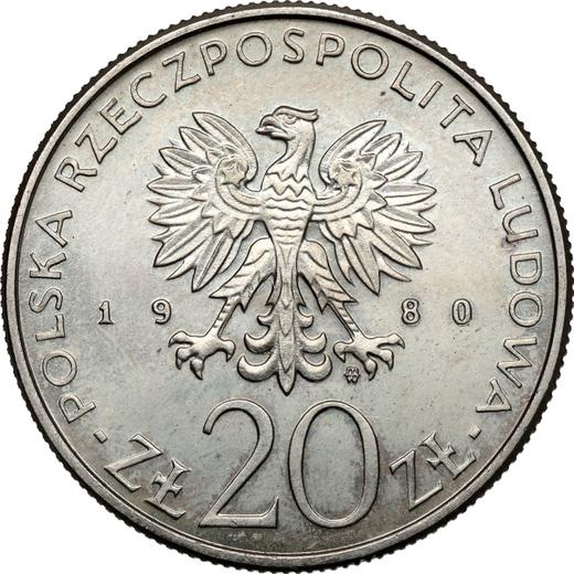 Awers monety - Próba 20 złotych 1980 MW "Walki Barykadowe" Miedź-nikiel - cena  monety - Polska, PRL