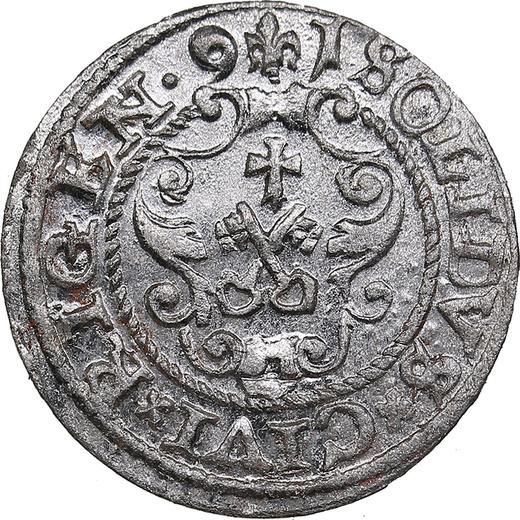 Rewers monety - Szeląg 1591 "Ryga" - cena srebrnej monety - Polska, Zygmunt III