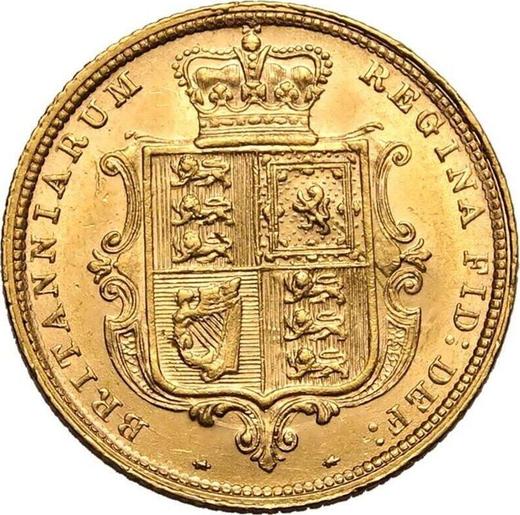 Реверс монеты - 1/2 соверена 1883 года - цена золотой монеты - Великобритания, Виктория