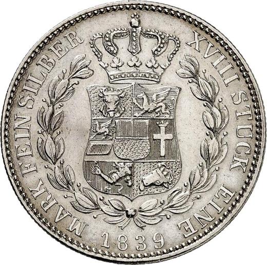 Reverse 2/3 Thaler 1839 - Silver Coin Value - Mecklenburg-Schwerin, Paul Friedrich