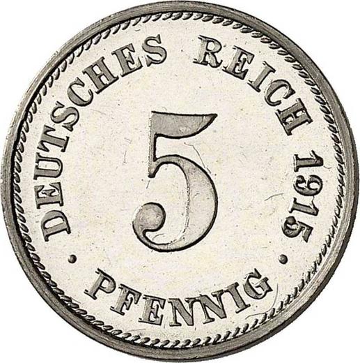 Obverse 5 Pfennig 1915 G "Type 1890-1915" - Coin Value - Germany, German Empire