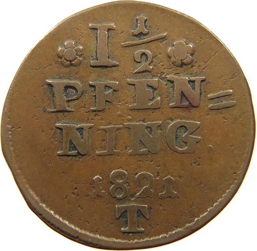 Revers 1 1/2 Pfennig 1821 T - Münze Wert - Lippe, Paul Alexander Leopold II