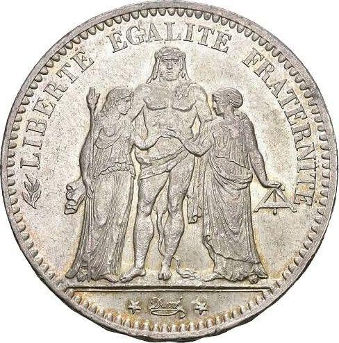 Obverse 5 Francs 1876 A "Hercules" - Silver Coin Value - France, Third Republic