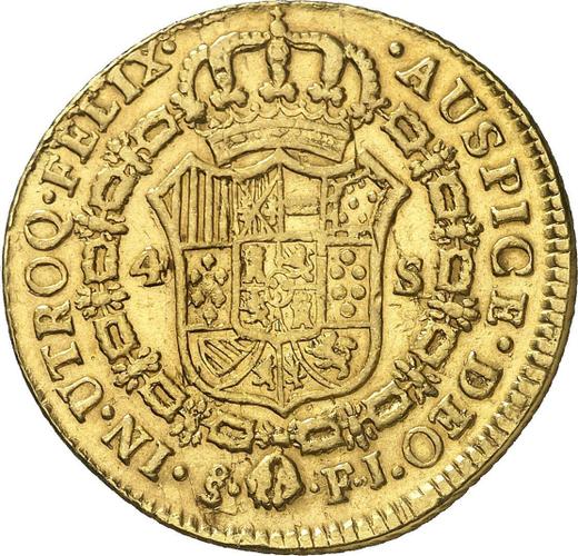Reverse 4 Escudos 1810 So FJ - Gold Coin Value - Chile, Ferdinand VII