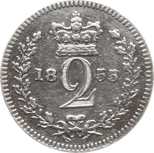 Revers 2 Pence 1855 - Silbermünze Wert - Großbritannien, Victoria