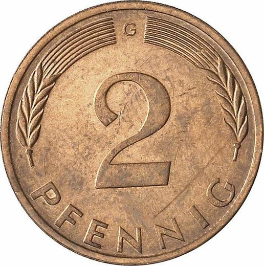 Obverse 2 Pfennig 1971 G -  Coin Value - Germany, FRG