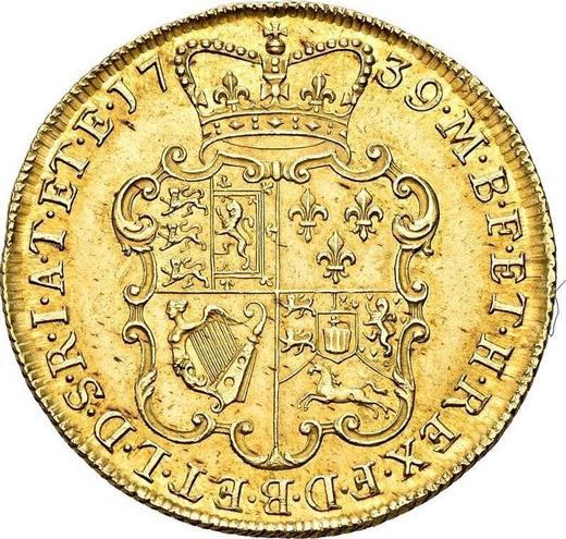 Reverse Two guinea 1739 "Young Head" - Gold Coin Value - United Kingdom, George II