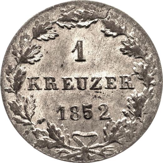 Reverse Kreuzer 1852 - Silver Coin Value - Frankfurt am Main, Free City