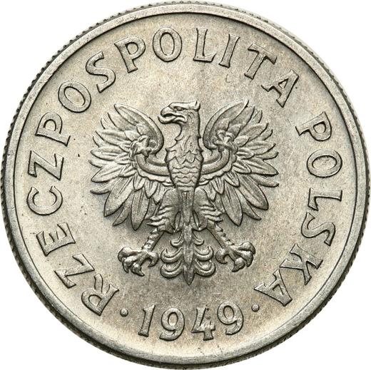Awers monety - Próba 50 groszy 1949 Aluminium - cena monety - Polska, PRL