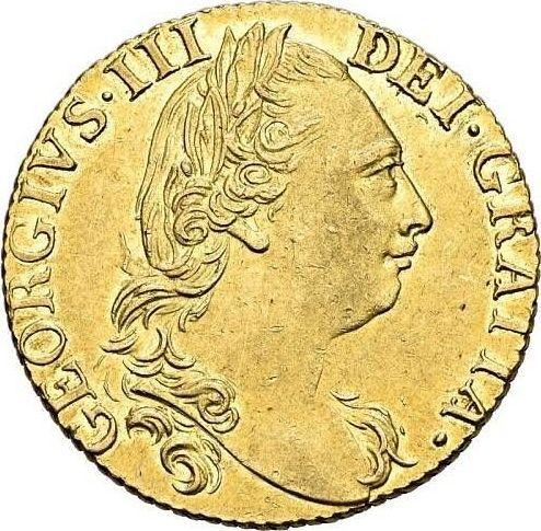 Anverso 1 guinea 1783 "Cuarto busto laureado" - valor de la moneda de oro - Gran Bretaña, Jorge III