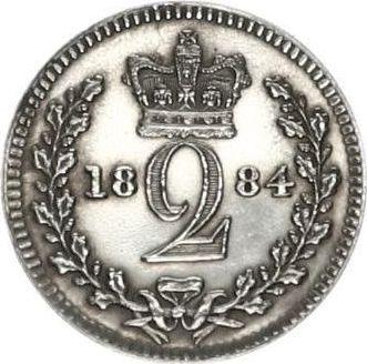Reverse Twopence 1884 - Silver Coin Value - United Kingdom, Victoria