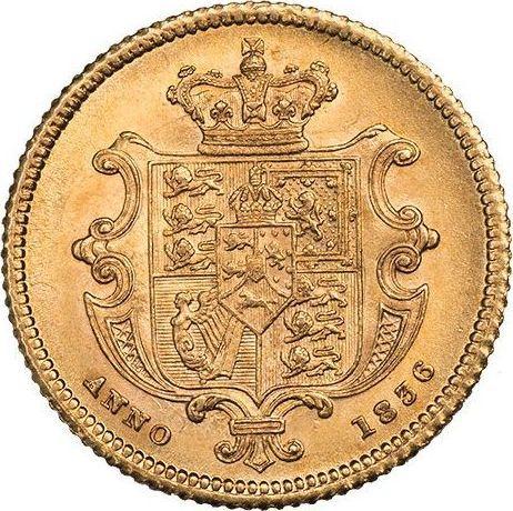 Reverso 1/2 soberano 1836 "Tamaño grande (19 mm)" - valor de la moneda de oro - Gran Bretaña, Guillermo IV