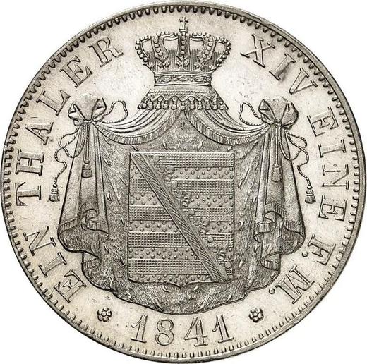 Reverse Thaler 1841 G - Silver Coin Value - Saxe-Altenburg, Joseph