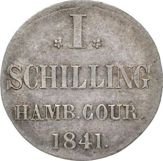 Reverse Shilling 1841 H.S.K. -  Coin Value - Hamburg, Free City