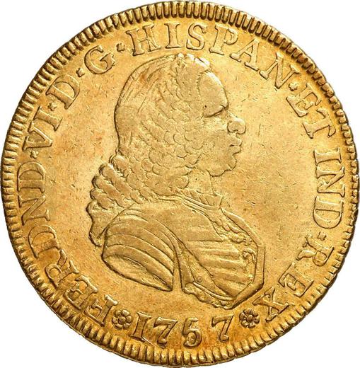 Obverse 4 Escudos 1757 NR S - Gold Coin Value - Colombia, Ferdinand VI