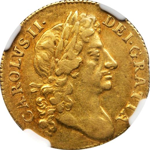 Obverse Half Guinea 1677 "Second laureate bust" - Gold Coin Value - United Kingdom, Charles II