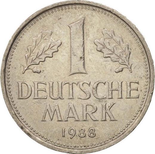 Obverse 1 Mark 1988 F - Coin Value - Germany, FRG