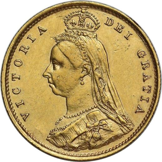 Obverse Half Sovereign 1889 S JEB "Jubilee portrait" - Gold Coin Value - Australia, Victoria