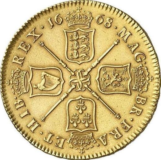 Reverse Five guineas 1668 "First laureated bust" - Gold Coin Value - United Kingdom, Charles II