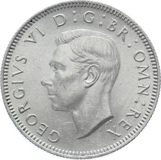 Obverse Shilling 1944 "Type 1937-1946" - Silver Coin Value - United Kingdom, George VI