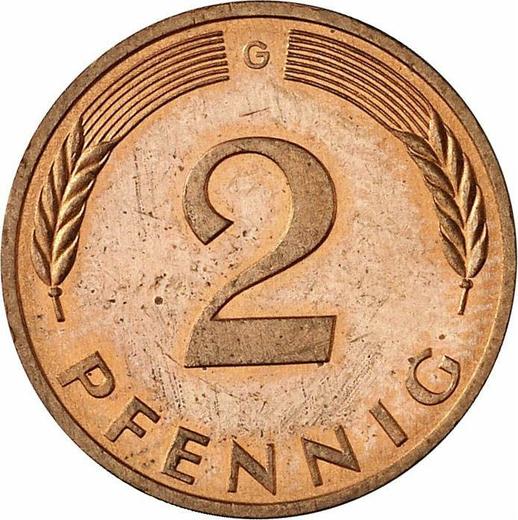 Obverse 2 Pfennig 1994 G -  Coin Value - Germany, FRG