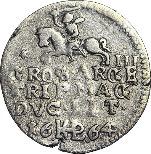Reverse 3 Groszy (Trojak) 1664 "Lithuania" - Silver Coin Value - Poland, John II Casimir