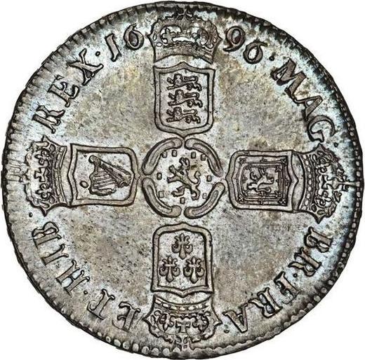 Revers 1/2 Krone 1696 C "Kleine Schilde" - Silbermünze Wert - Großbritannien, Wilhelm III