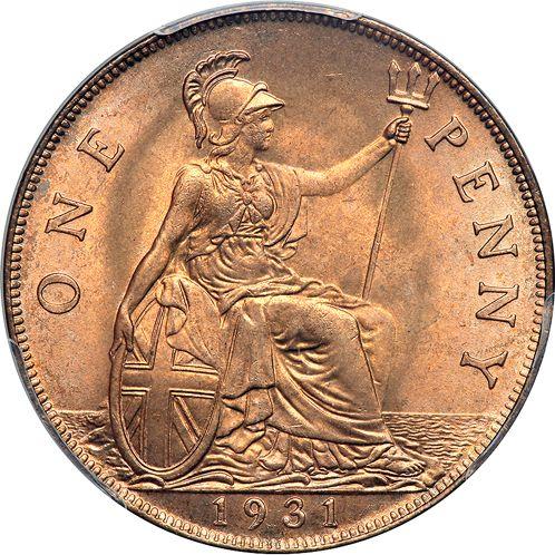 Reverse Penny 1931 "Type 1911-1936" -  Coin Value - United Kingdom, George V