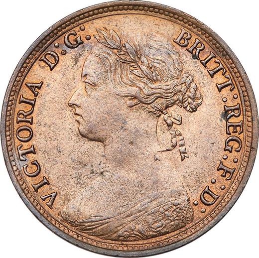 Аверс монеты - 1/2 пенни 1880 года - цена  монеты - Великобритания, Виктория