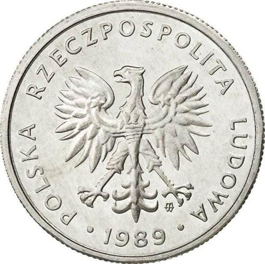 Awers monety - 5 złotych 1989 MW - cena monety - Polska, PRL