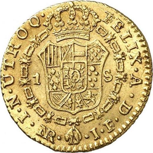 Reverse 1 Escudo 1809 NR JF - Gold Coin Value - Colombia, Ferdinand VII