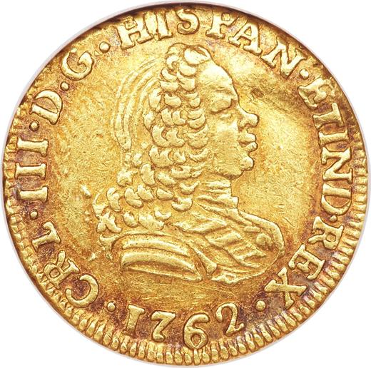 Avers 1 Escudo 1762 So J - Goldmünze Wert - Chile, Karl III