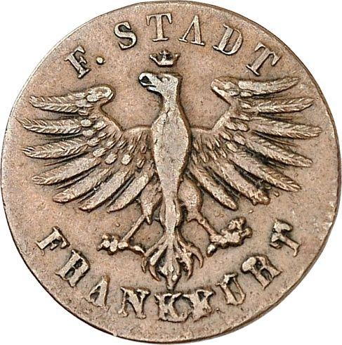 Anverso 1 heller 1838 - valor de la moneda - Fráncfort del Meno, Ciudad Libre