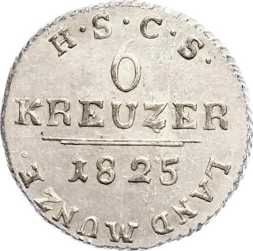 Reverse 6 Kreuzer 1825 S H.S.C.S. - Silver Coin Value - Saxe-Coburg-Saalfeld, Ernest I