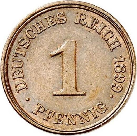 Obverse 1 Pfennig 1899 J "Type 1890-1916" - Coin Value - Germany, German Empire