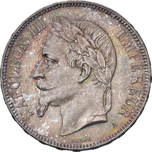Obverse 5 Francs 1870 A "Type 1861-1870" - Silver Coin Value - France, Napoleon III