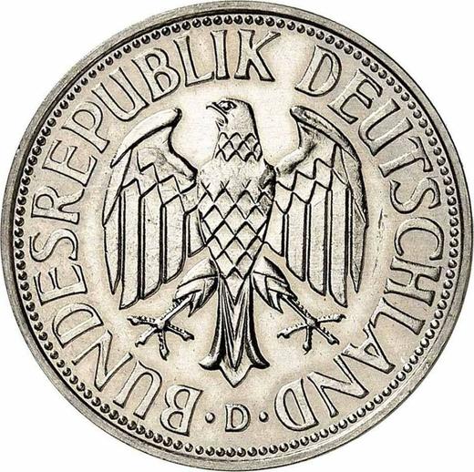Reverse 1 Mark 1958 D - Coin Value - Germany, FRG