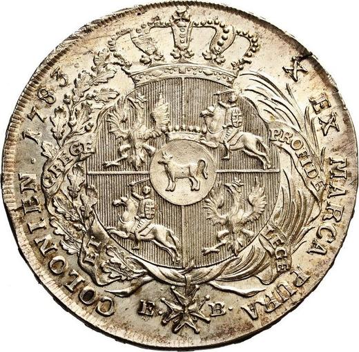 Reverse Thaler 1783 EB - Silver Coin Value - Poland, Stanislaus II Augustus